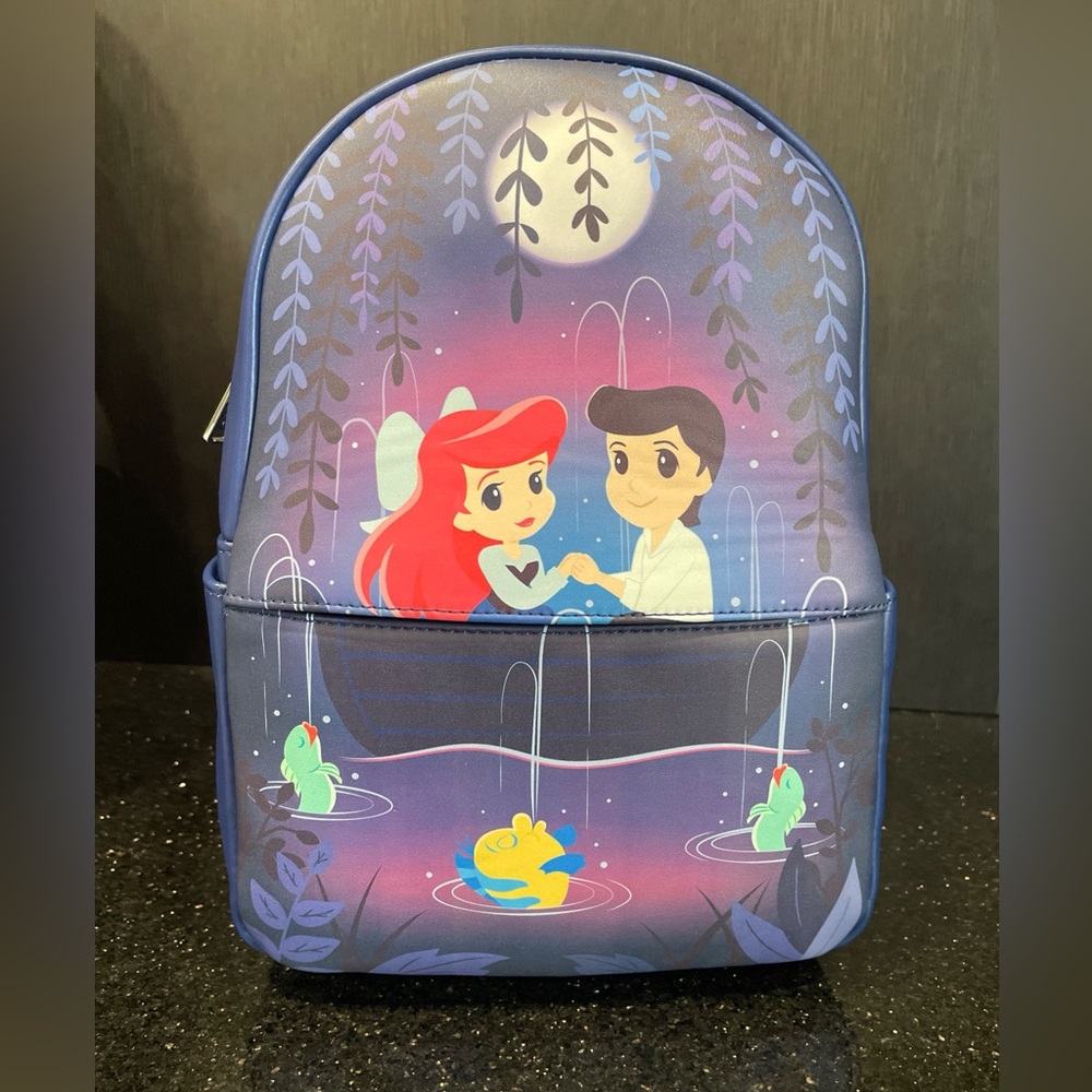 Loungefly Disney Little Mermaid Ariel Kiss the Girl Gondola Backpack